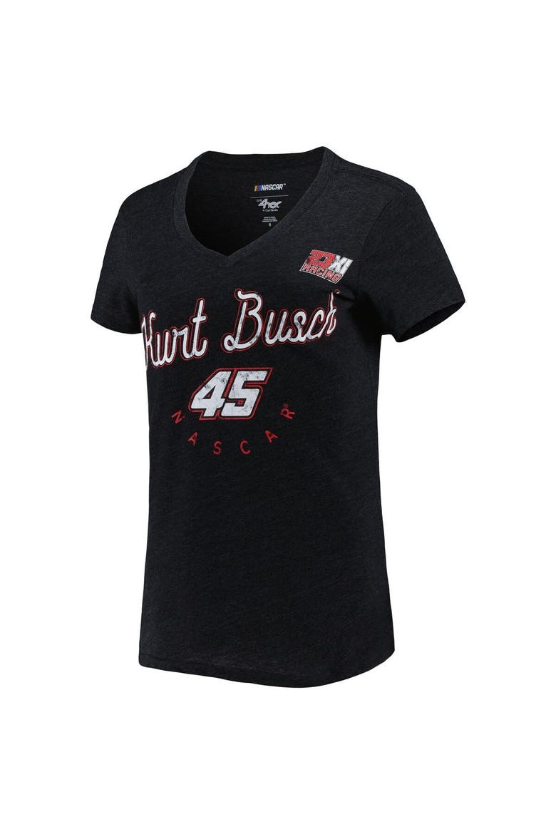 Women's G-III 4Her by Carl Banks Black Kurt Busch Bump & Run V-Neck T-Shirt, Alternate, color, Black