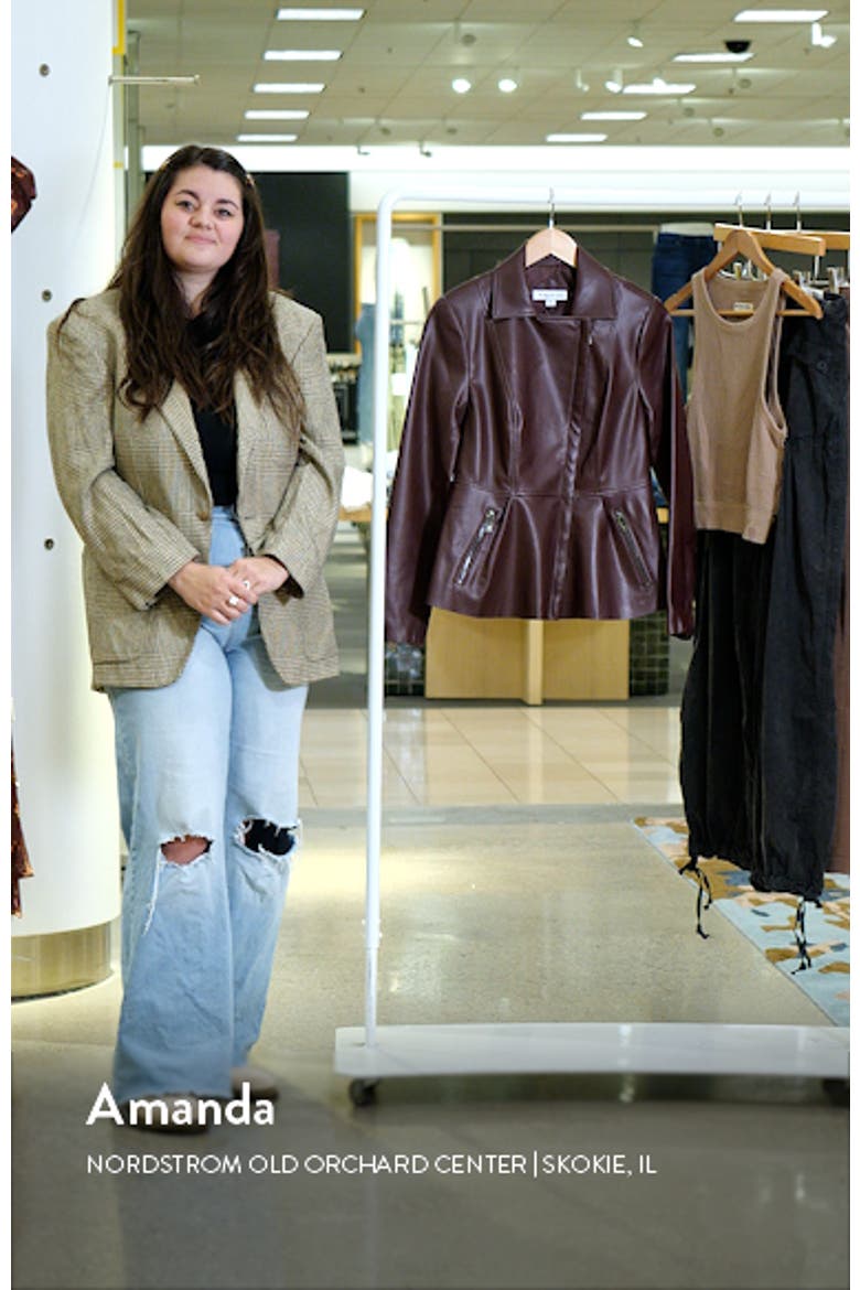 Peplum Faux Leather Moto Jacket video