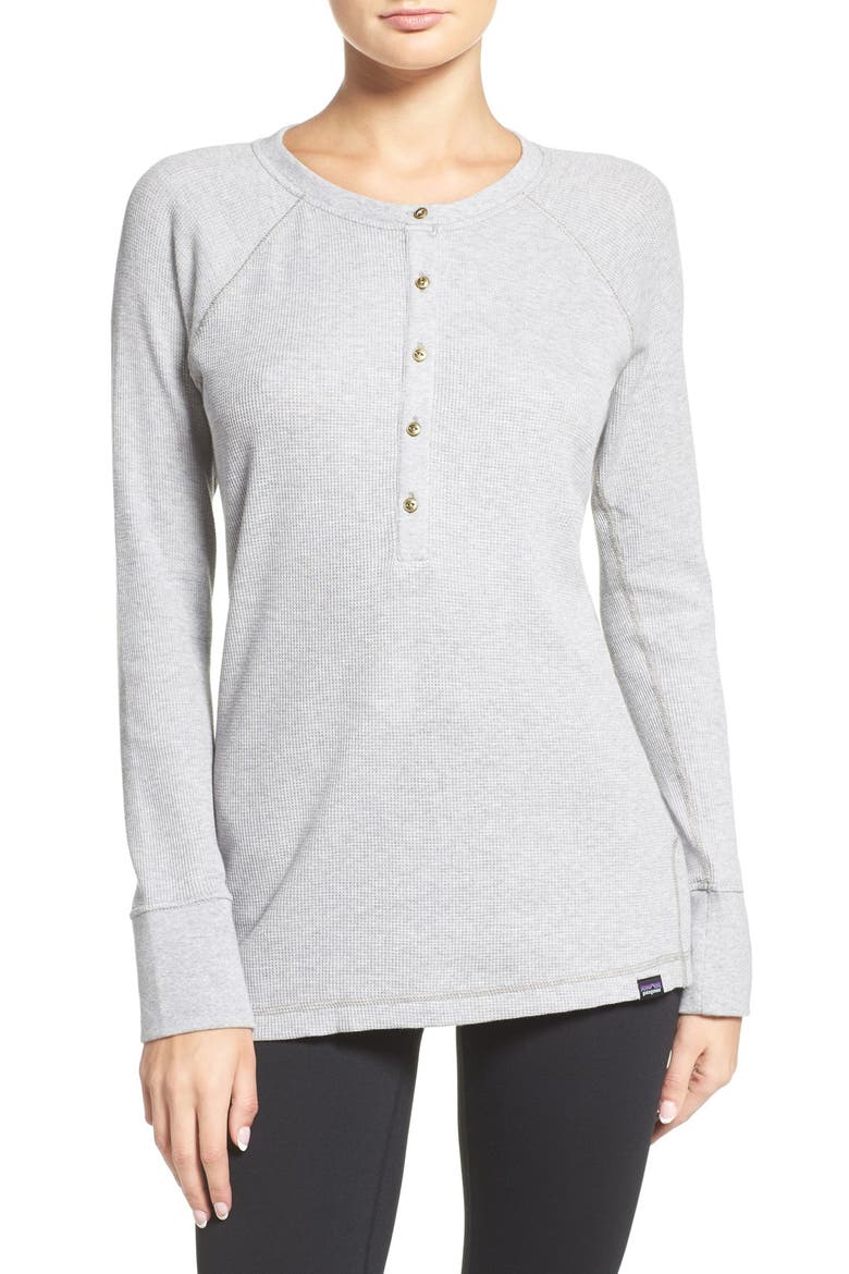 Waffle Knit Henley, Main, color, DRIFTER GREY