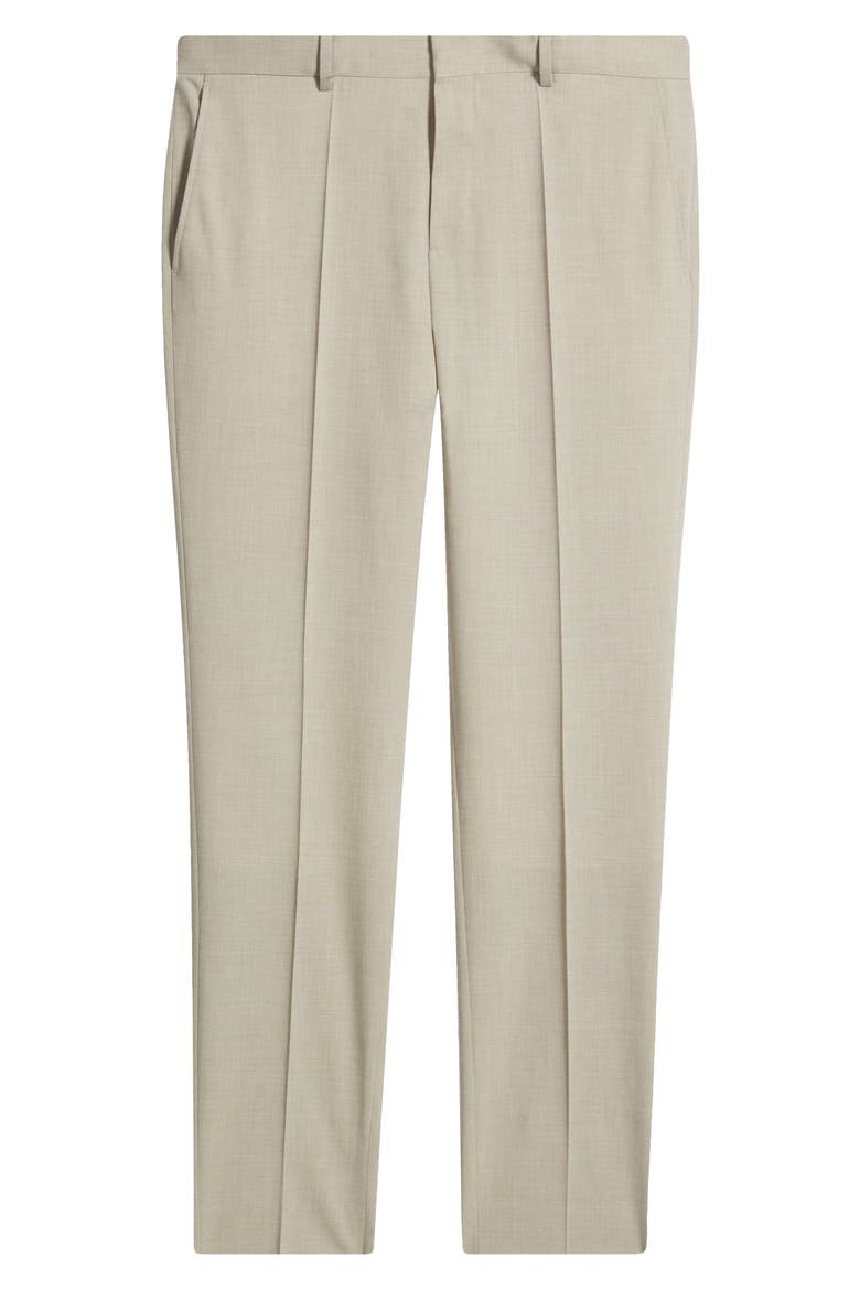 Genius Slim Fit Wool Blend Mélange Dress Pants, Alternate, color, OPEN BEIGE