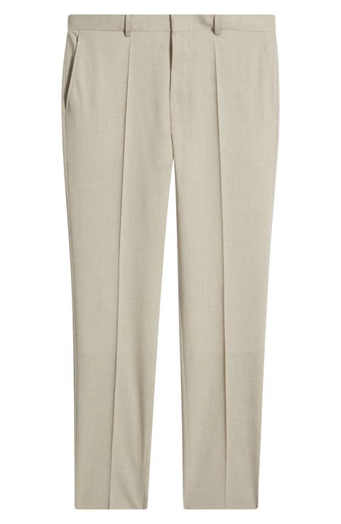 Genius Slim Fit Wool Blend Mélange Dress Pants