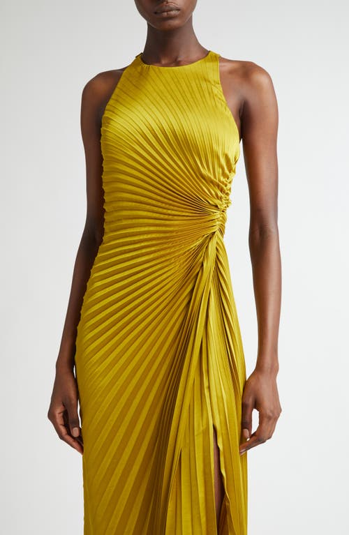 A.l.c . Reagan Asymmetric Pleat Dress In Cactus Bloom