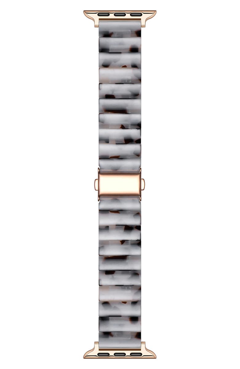 The Posh Tech Charlie Resin Link Bracelet Apple Watch<sup>®</sup> Watchband, Main, color, White