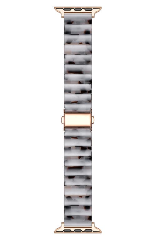 The Posh Tech Charlie Resin Link Bracelet Apple Watch® Watchband In Silver