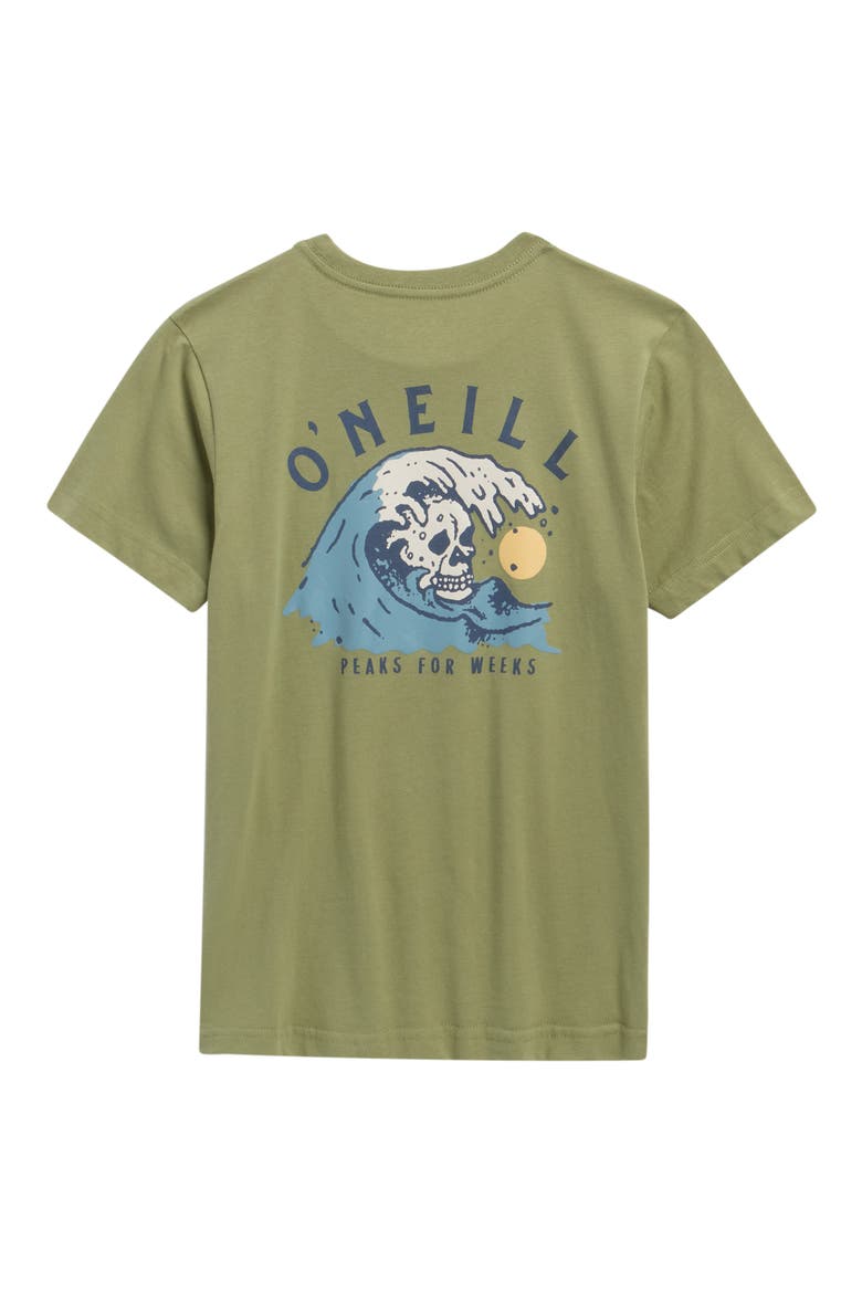 Kids' Sesh Cotton Graphic T-Shirt, Alternate, color, OIL GREEN