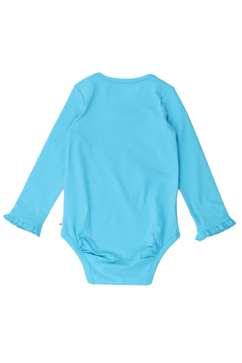 Baby/Toddler Girls Knit Long Sleeve Ruffle Layering Bodysuit, Alternate, color, Bright Aqua