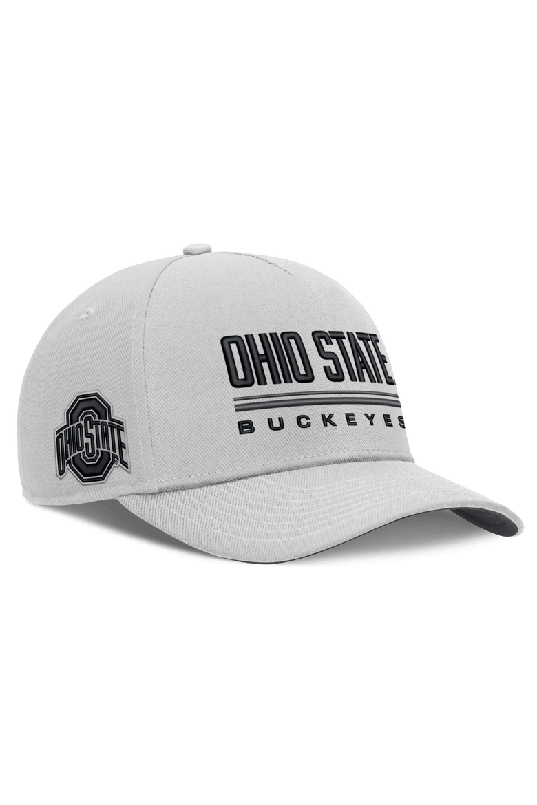 Men's Nike  Gray Ohio State Buckeyes 2026 Sideline Dri-FIT Rise Adjustable Hat, Alternate, color, Gray