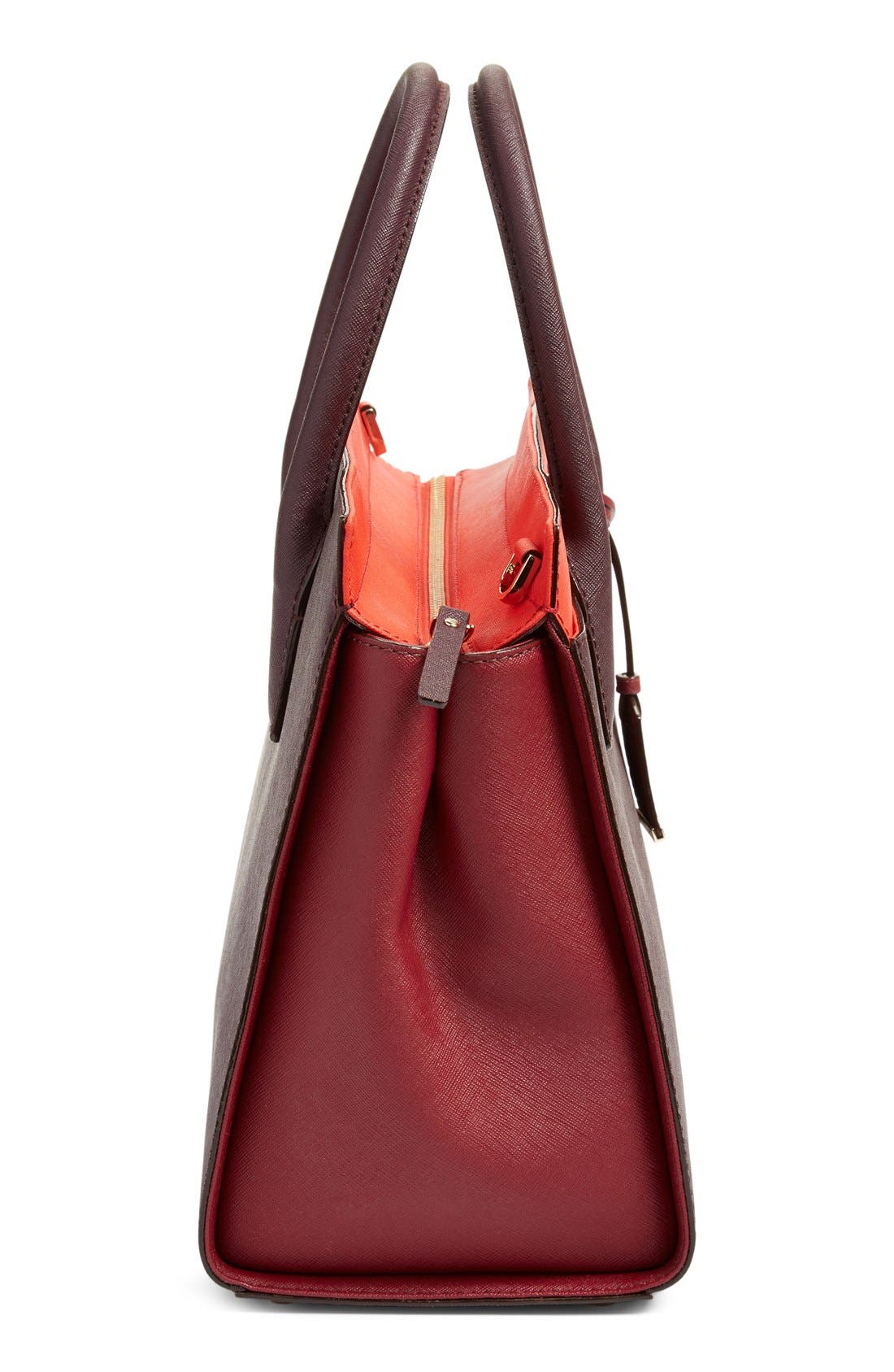 cameron street - candace leather satchel, Alternate, color, APPLE JELLY/  MERLOT/ MAHOGANY