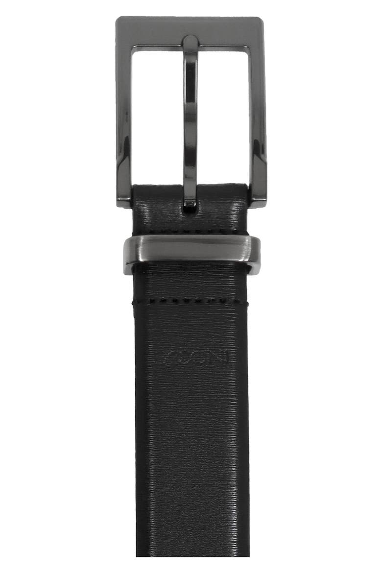 Reversible Leather Belt, Alternate, color, BLACK