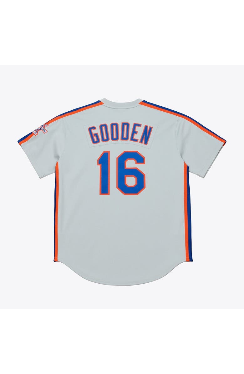 Mitchell & Ness Men's Mitchell & Ness Dwight Gooden White New York Mets 1986 Authentic Jersey, Alternate, color, Gray