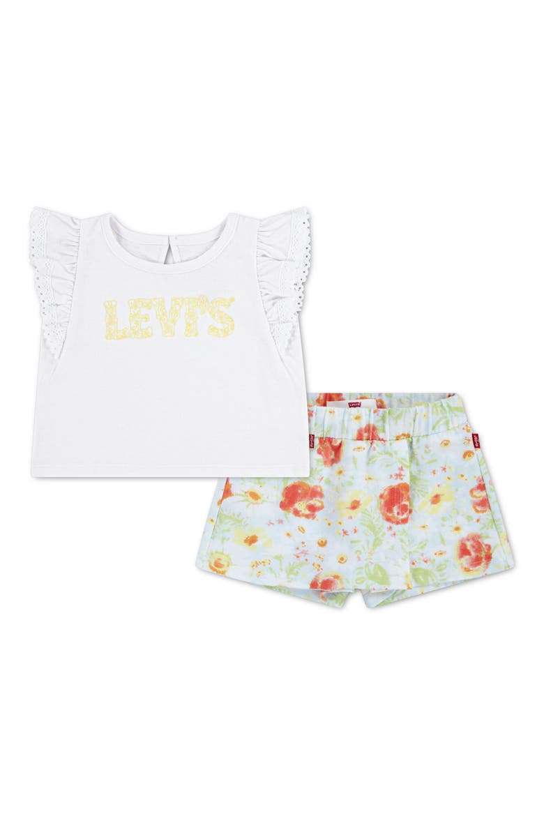 Kids' Top & Skort Set, Main, color, BRIGHT WHITE