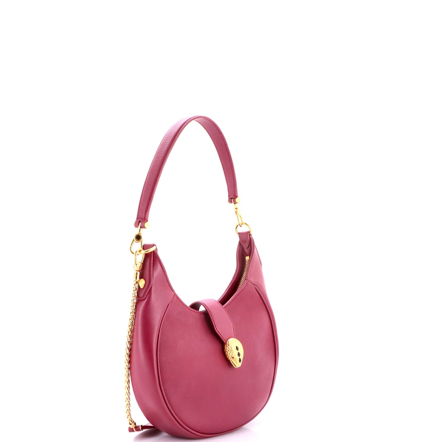 Serpenti Ellipse Crossbody Bag Leather Medium, Alternate, color, Purple
