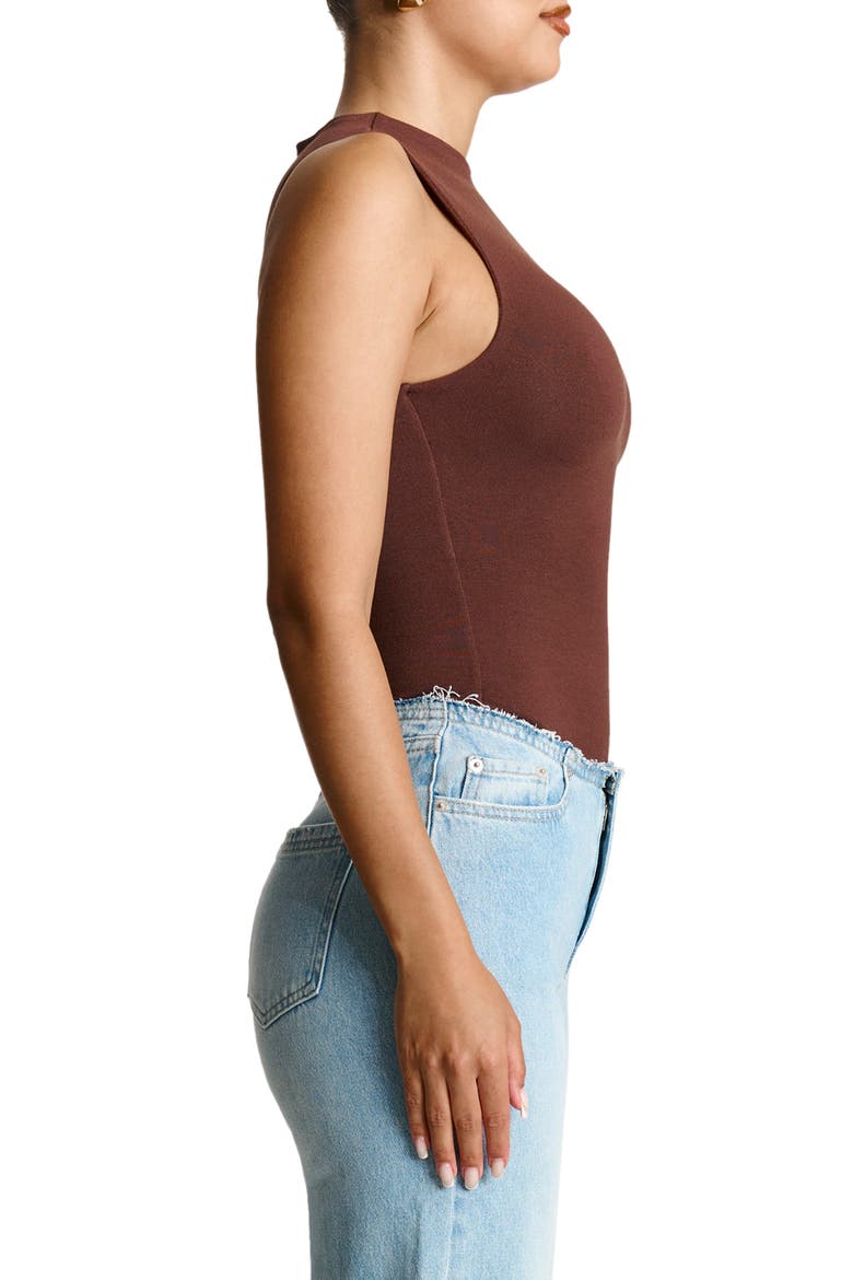 The NW Sleeveless Bodysuit, Alternate, color, CHOCOLATE