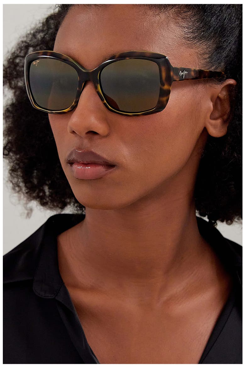 Orchid 56mm PolarizedPlus2® Square Sunglasses, Alternate, color, TORTOISE PEACOCK/ HCL BRONZE