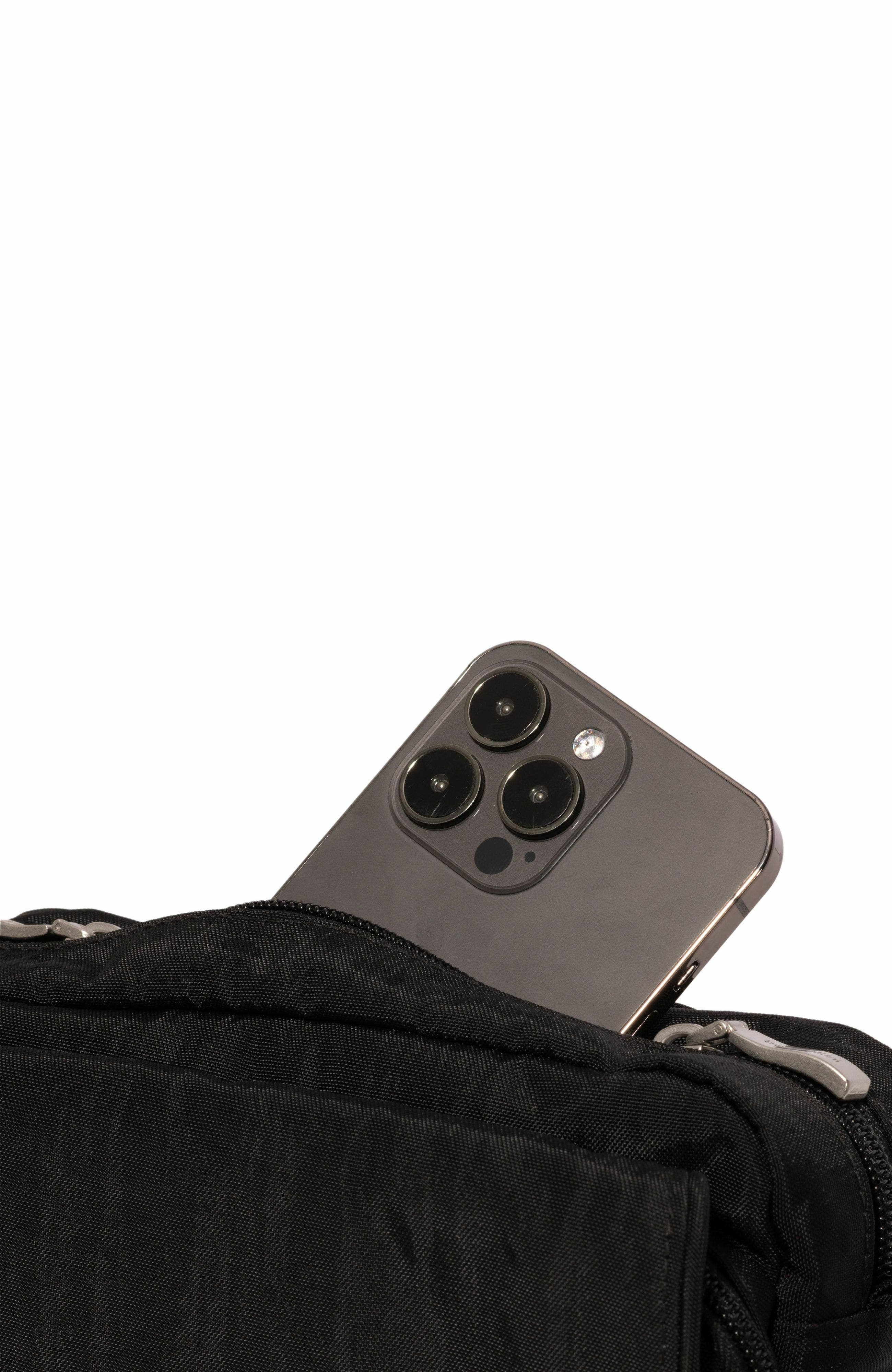 BAGGALLINI Coastal Flip Lock Camera Bag Crossbody, Alternate, color, Black