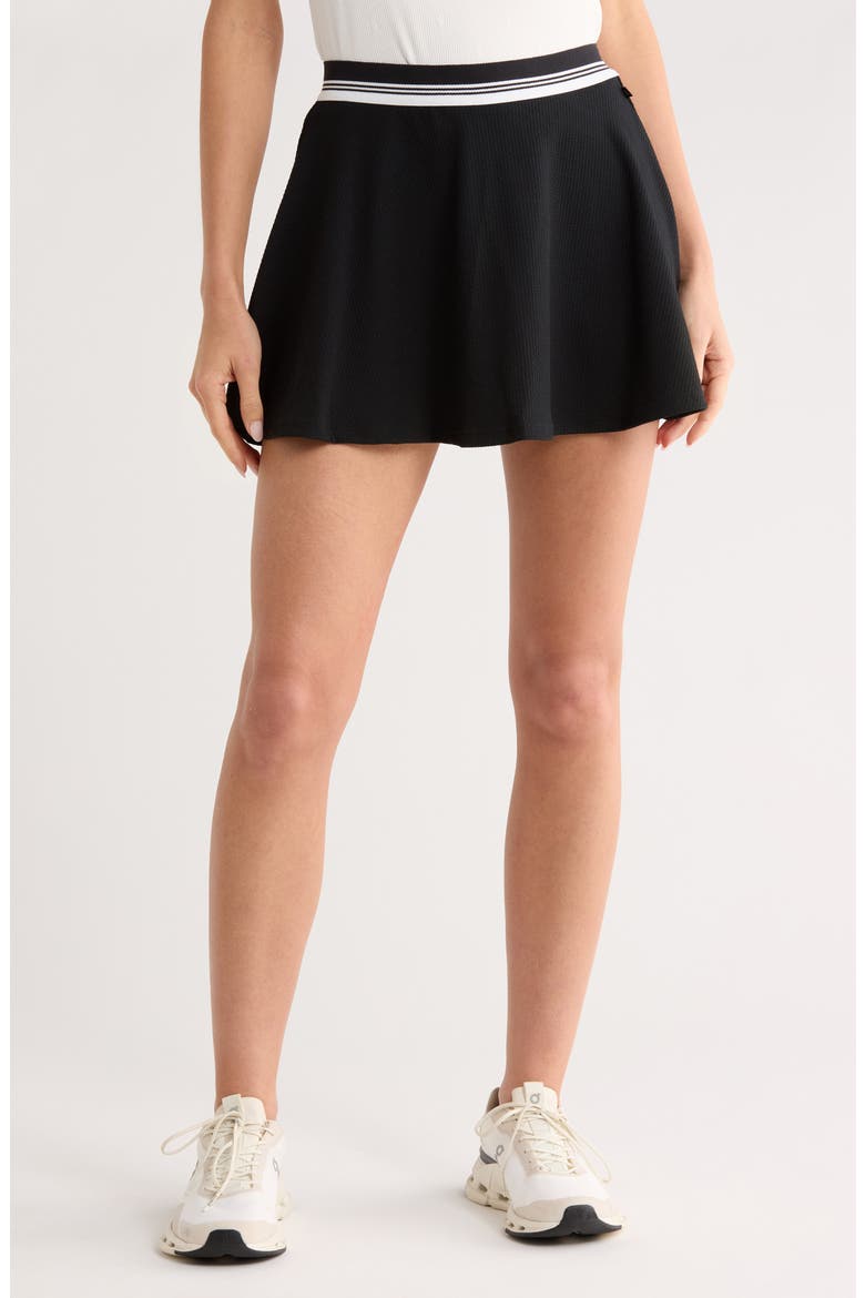 Callan Flutter Active Skort, Main, color, BLACK