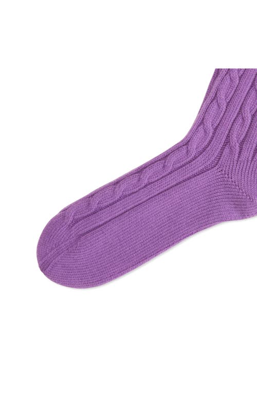 Polo Ralph Lauren Seasonless Cable Crew Socks In Purple
