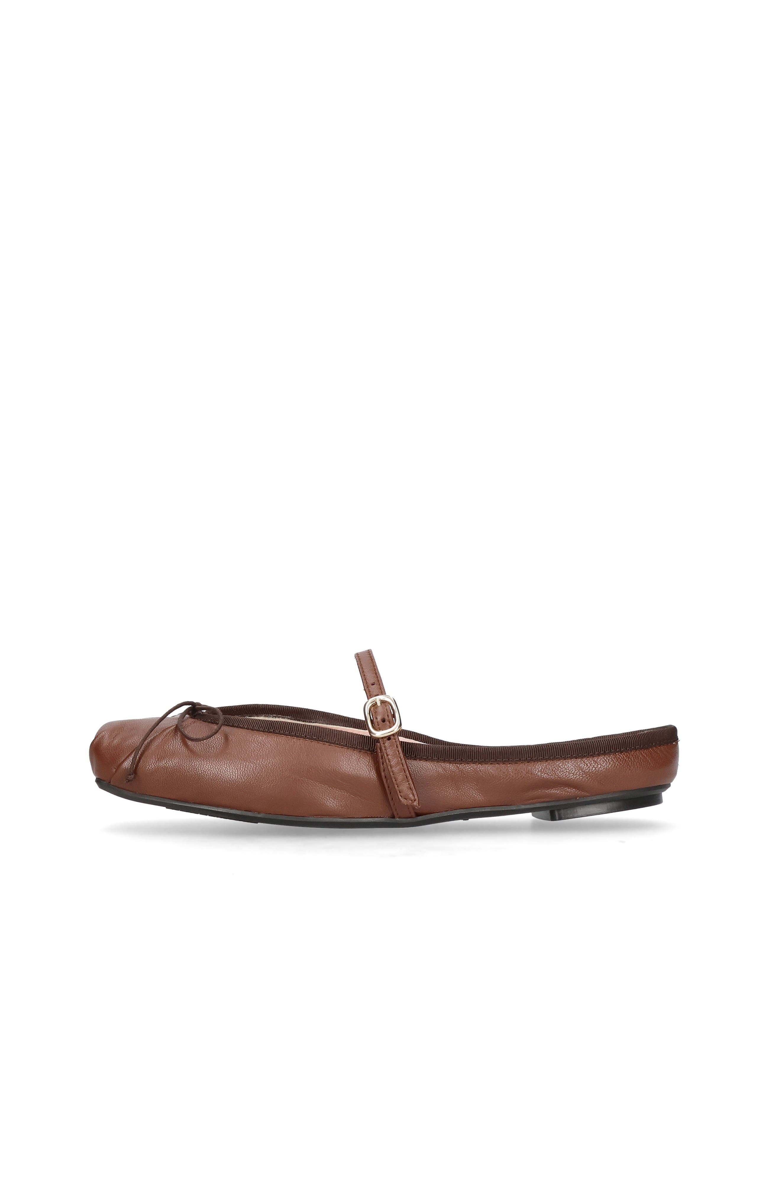 Pretty Ballerinas Square Toe Ballet Slide, Alternate, color, Brown