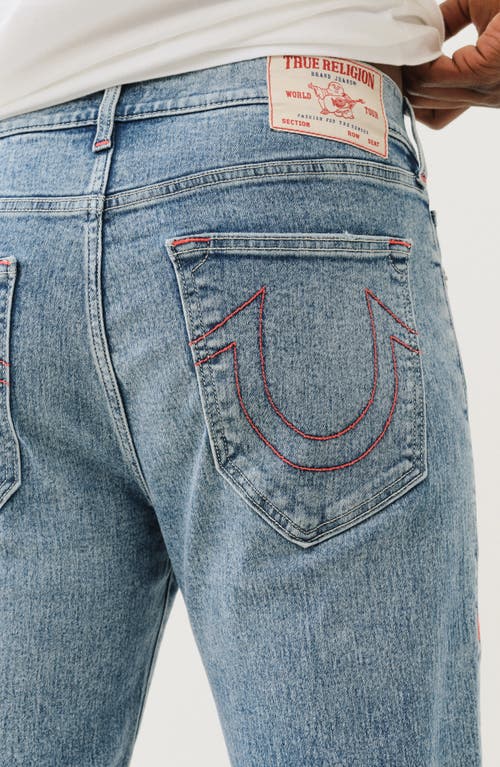 True Religion Ricky Straight Leg Jeans In Blue