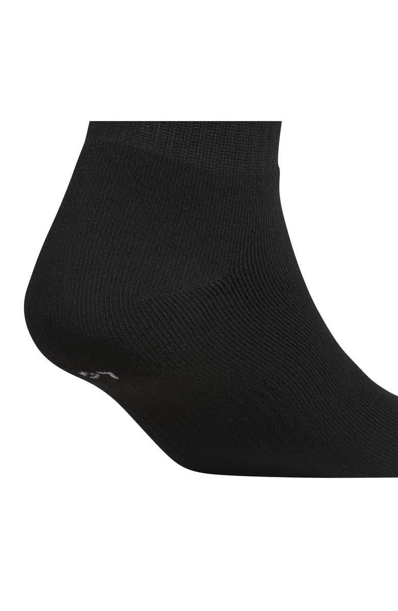 adidas 6-Pack Trefoil 2.0 Quarter Crew Socks, Alternate, color, Black/ White