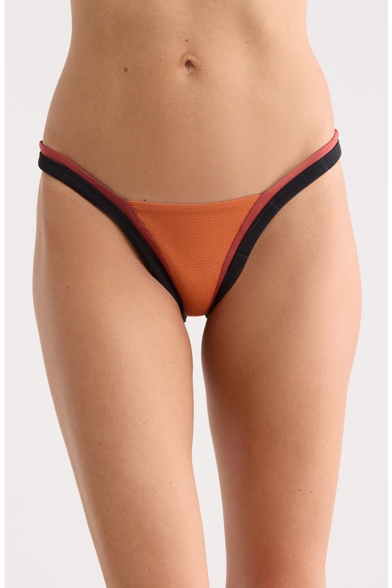 Trinity Cheeky Bikini Bottoms, Main, color, BROWN