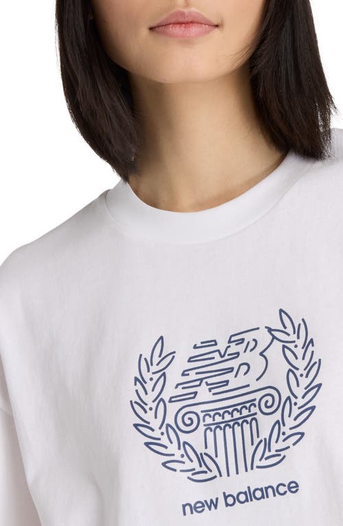 NEW BALANCE NEW BALANCE X DEBUT OVERSIZE CROP SCULPTURE GRAPHIC T-SHIRT