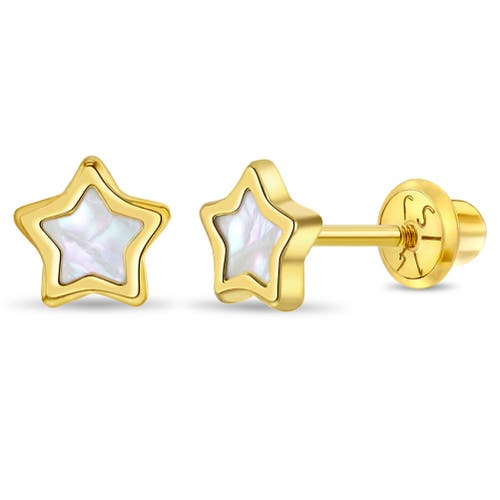 Shop In Season Jewelry 14k Mother Of Pearl Star Earrings In Gold