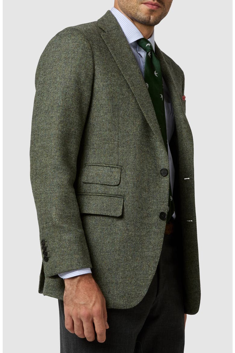 Kinkaid No. 3 Wool Jacket, Alternate, color, MOSS MIX HERRINGBONE TWEED