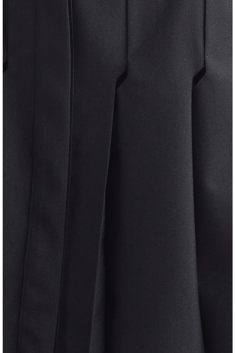 Technical Tailored Origami Wool Blend Dress, Alternate, color, BLACK