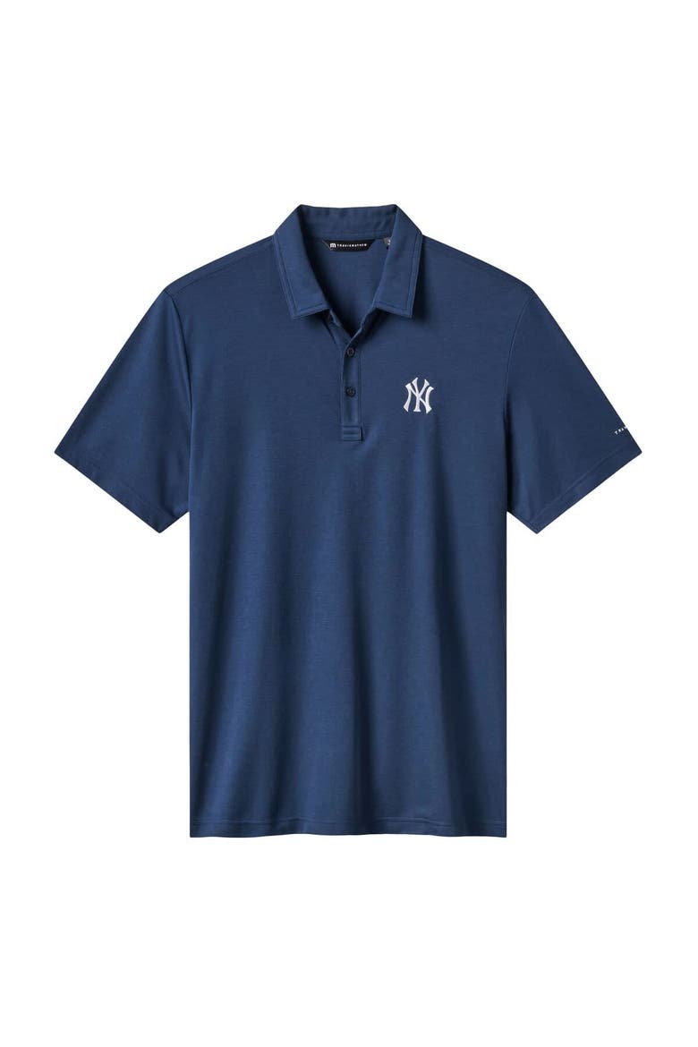 Men's TravisMathew Navy New York Yankees Playoff Pitch Tri-Blend Polo, Alternate, color, Navy