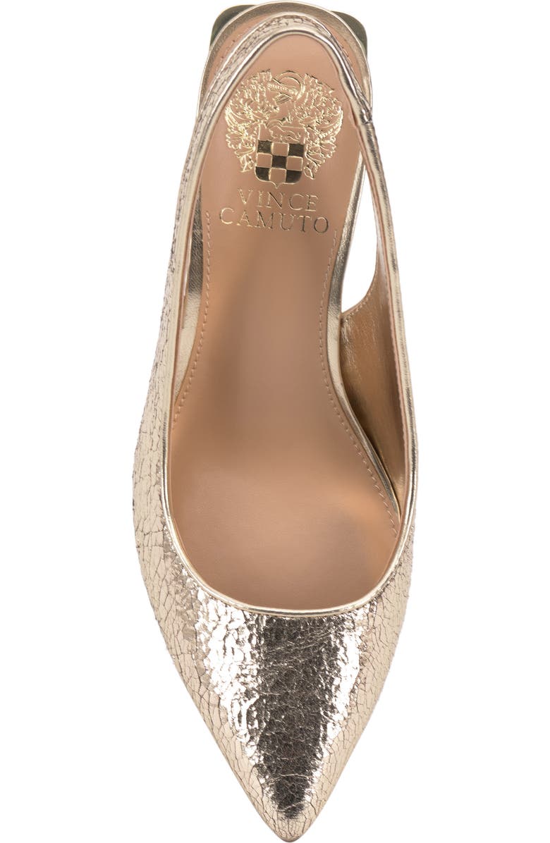 Vince Camuto Hamden Pointed Toe Slingback Pump, Alternate, color, Gold