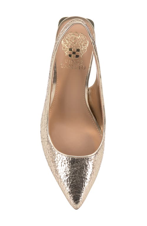 Vince Camuto Hamden Pointed Toe Slingback Pump In Gold
