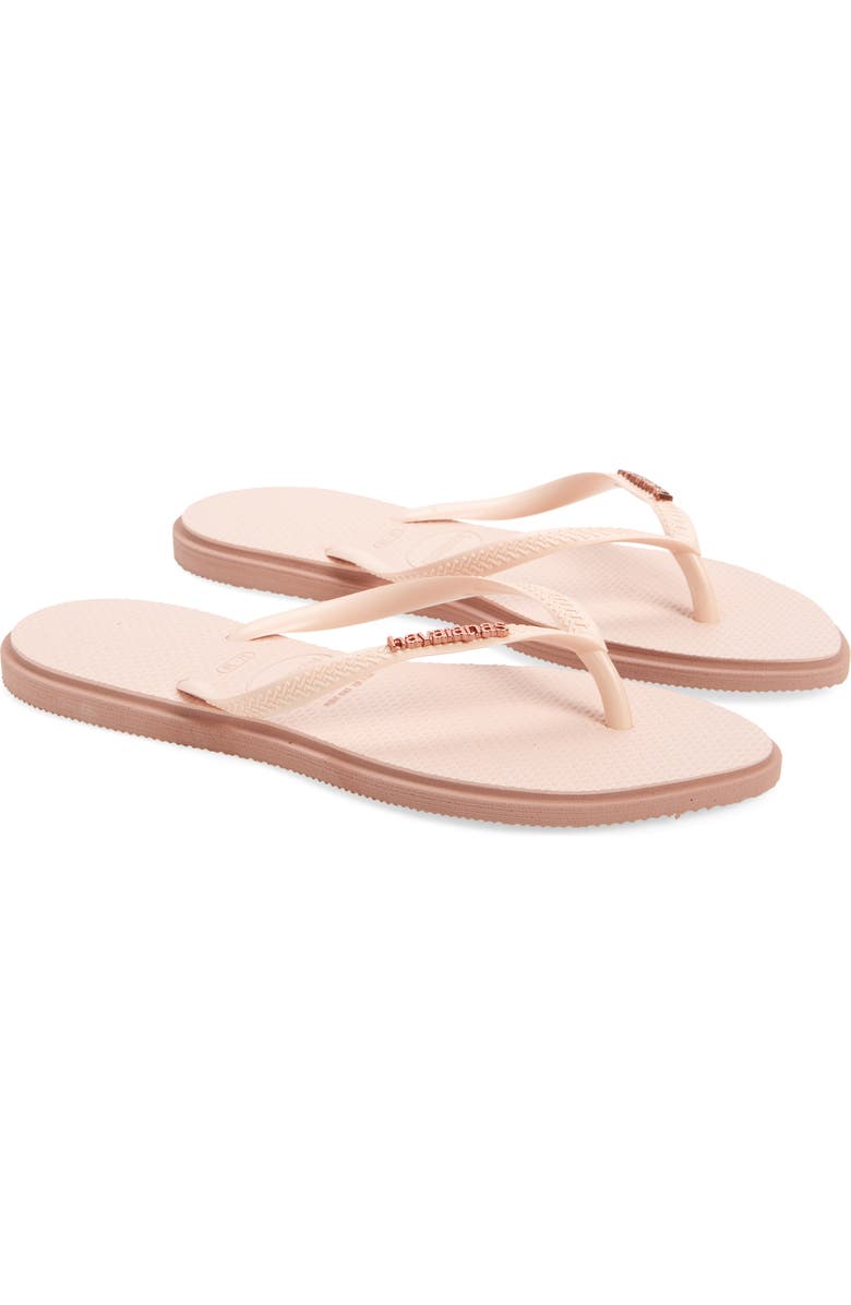 Havaianas Slim Pointed Toe Flip Flop, Main, color, Crocus Rose