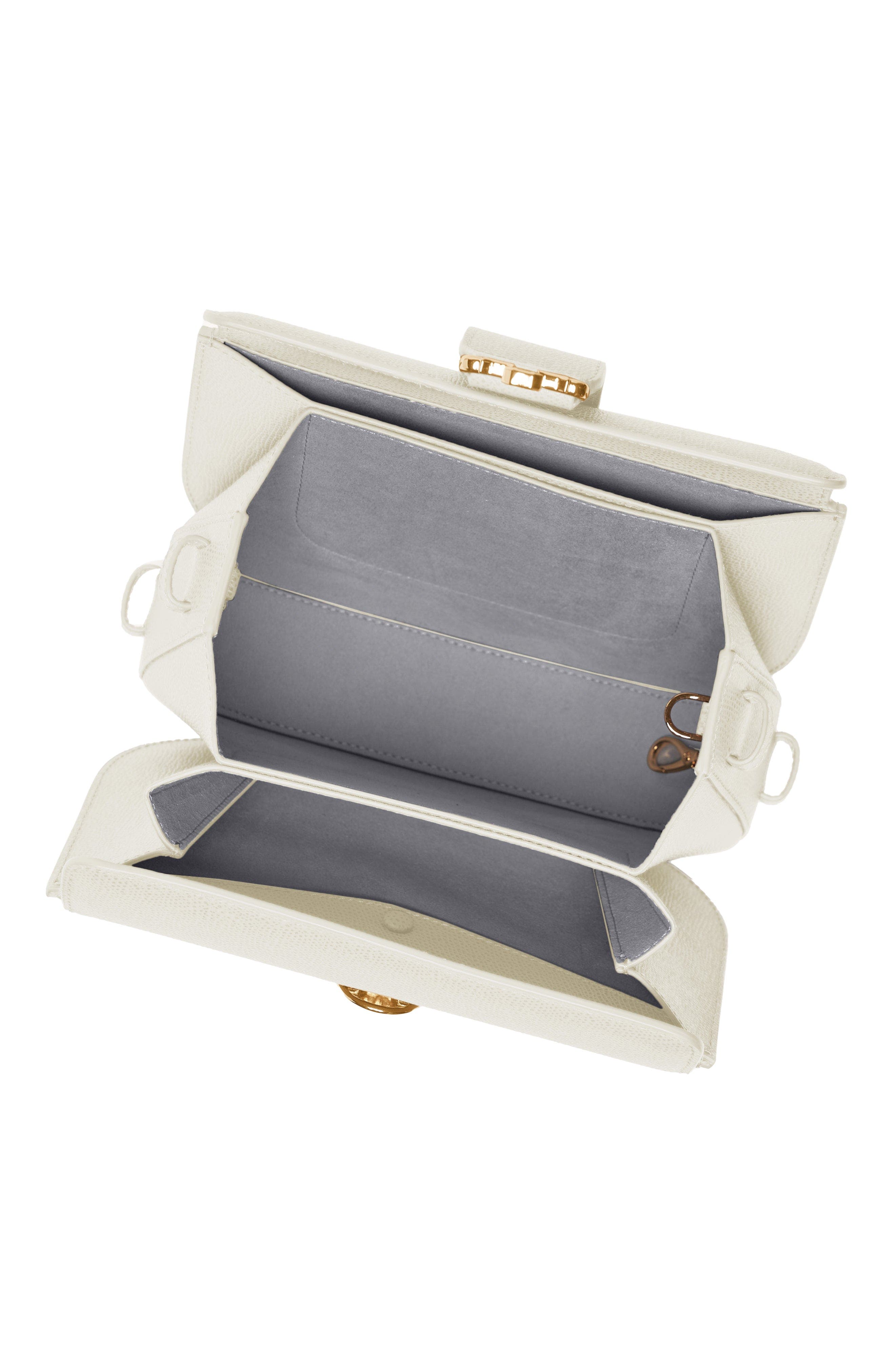 Cadence Crossbody Pebbled Leather Handbag, Alternate, color, Cream