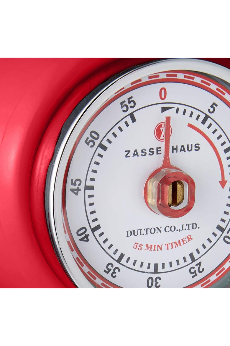 Magnetic Retro 60 Minute Kitchen Timer, 2.75-Inch, Alternate, color, Red