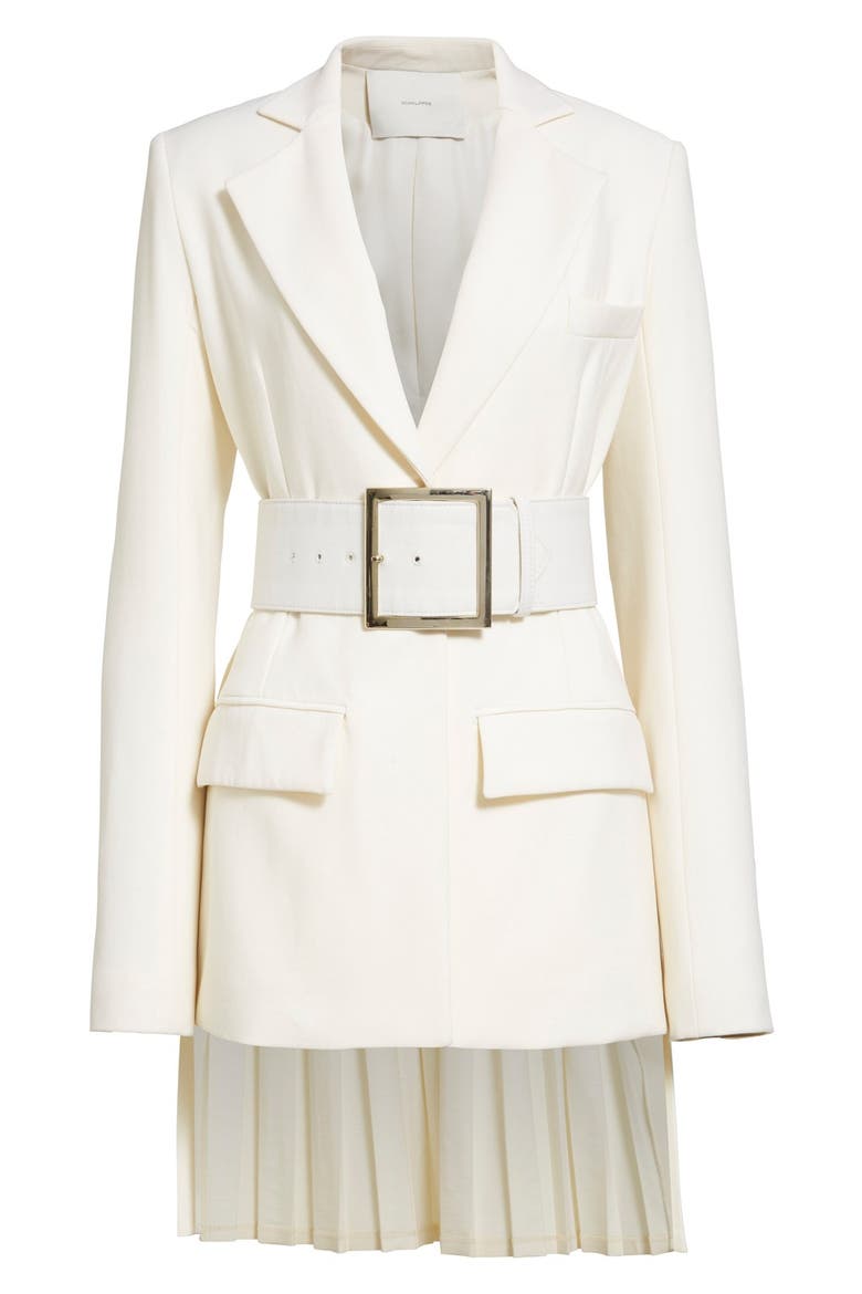 Structured Pleat Back Coat, Alternate, color, IVORY