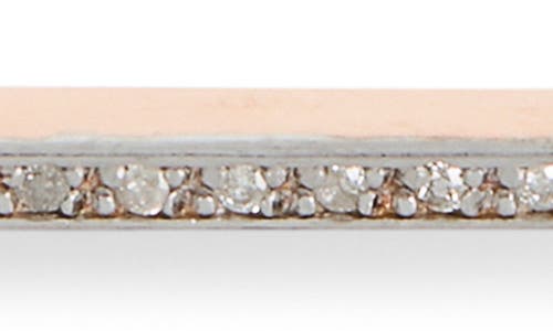 Meshmerise 18k Over Silver 0.15 Ct. Tw. Diamond Cuff Bangle Bracelet In Rose Gold