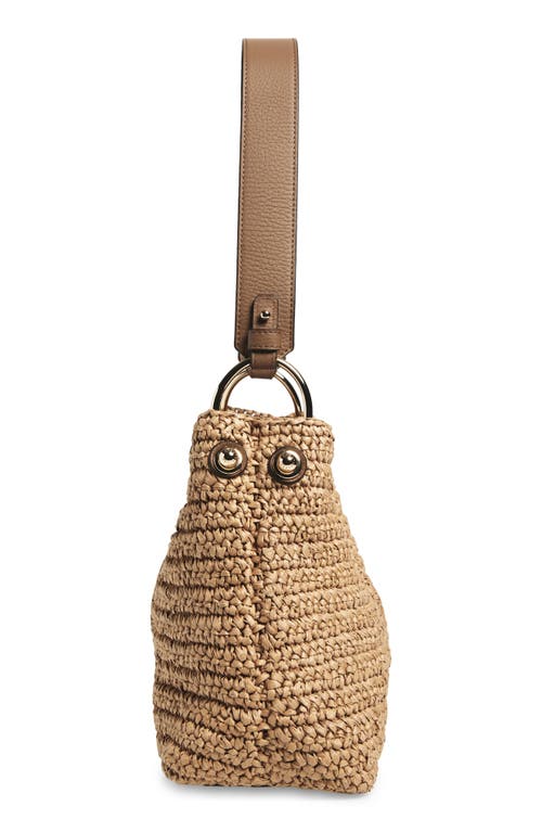 Strathberry Lana Raffia Hobo Bag In Brown