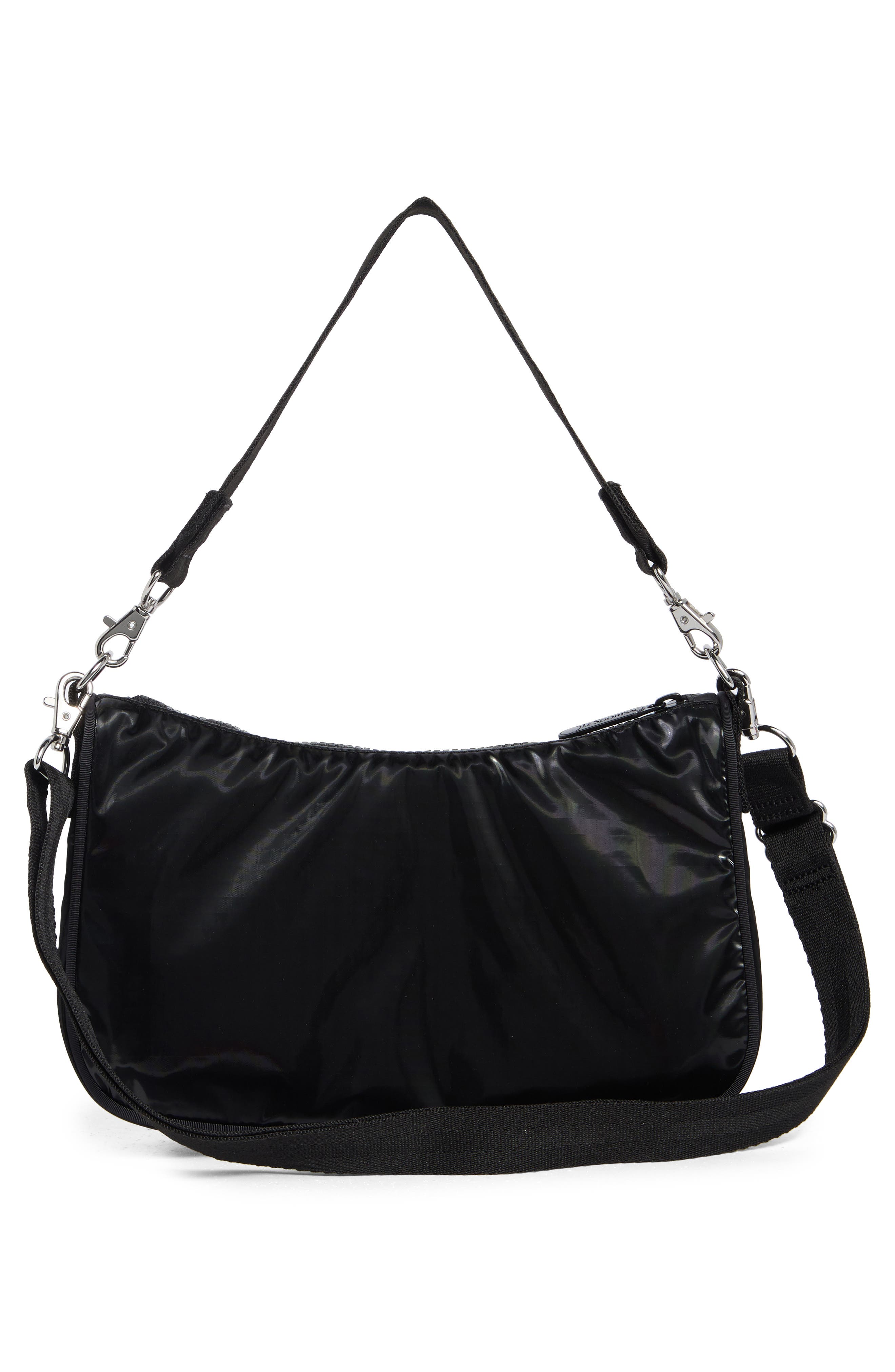 LeSportsac Small Convertible Shoulder Bag, Alternate, color, Black Shine