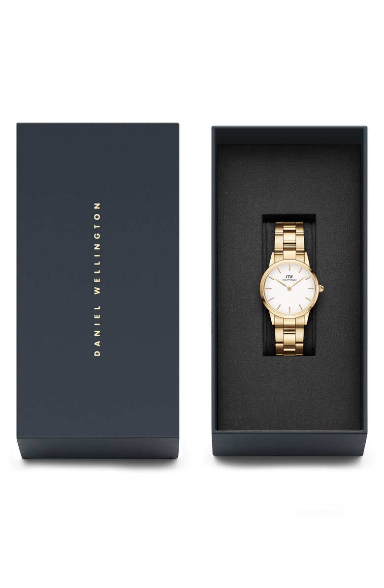 Daniel Wellington Iconic Link Bracelet Watch, 40mm, Alternate, color, Gold
