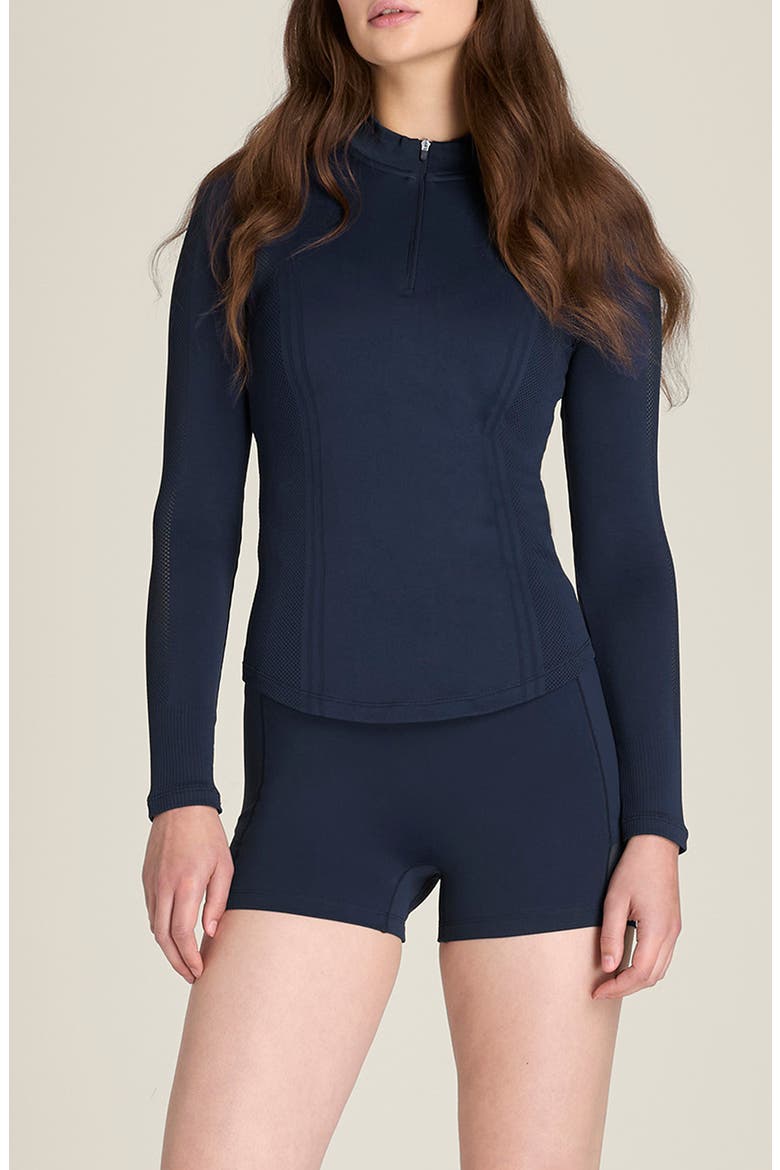 Pro Seamless Half-Zip Performance Pullover, Main, color, CLASSIC NAVY