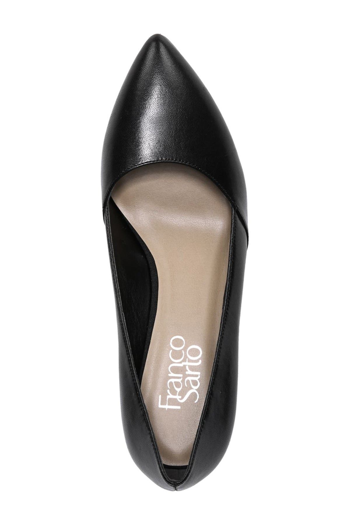 Franco Sarto Frankie Leather Wedge Pump, Alternate, color, Black