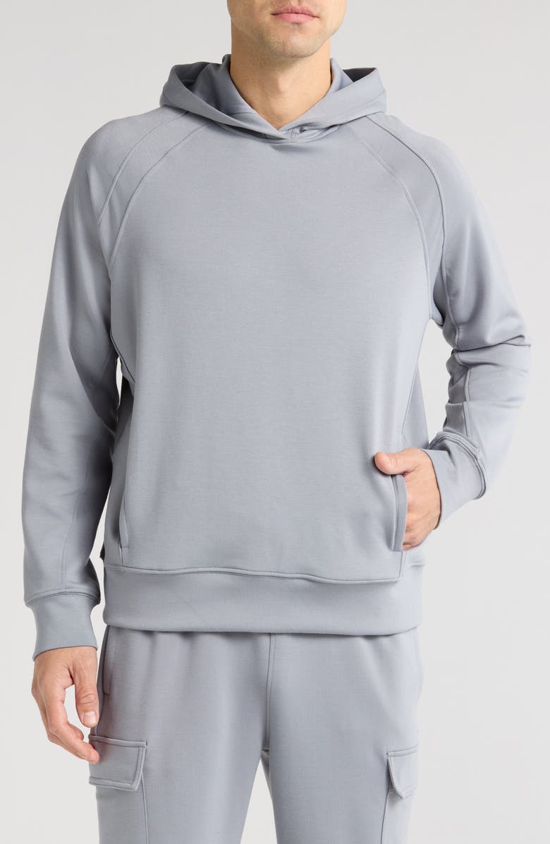 90 DEGREE BY REFLEX Cruiser Scuba Knit Hoodie, Main, color, Weathervane