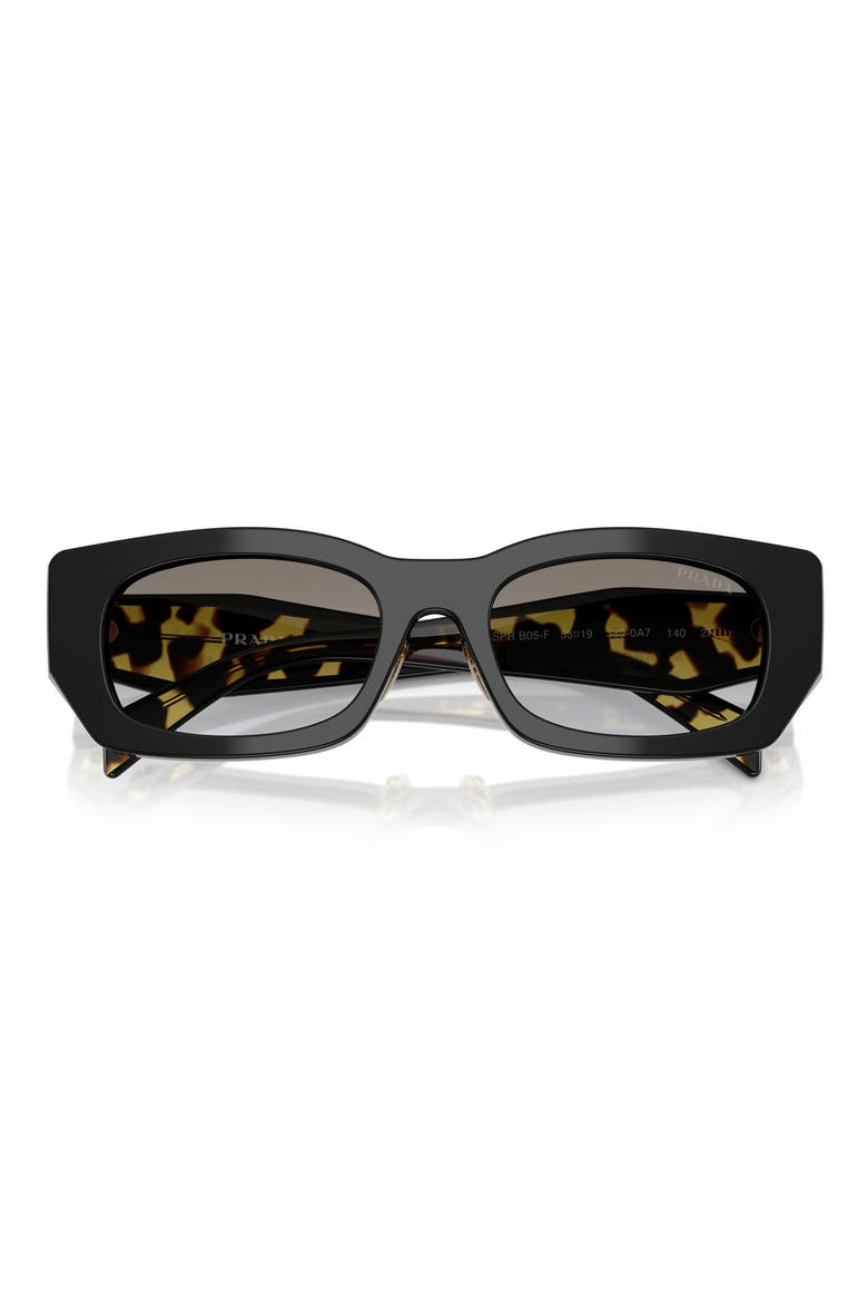 53mm Pillow Sunglasses, Alternate, color, BLACK