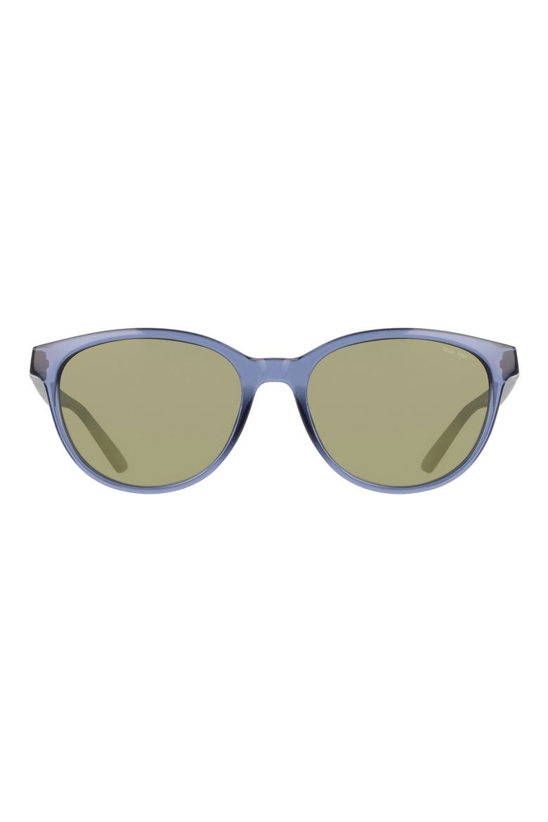 Vital Trend 55mm Gradient Round Sunglasses, Main, color, DIFFUSED BLUE / YELLOW MIRROR