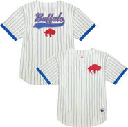Mitchell & Ness Men's Mitchell & Ness  Cream Buffalo Bills Vintage Logo Final Seconds Full-Button Mesh Top