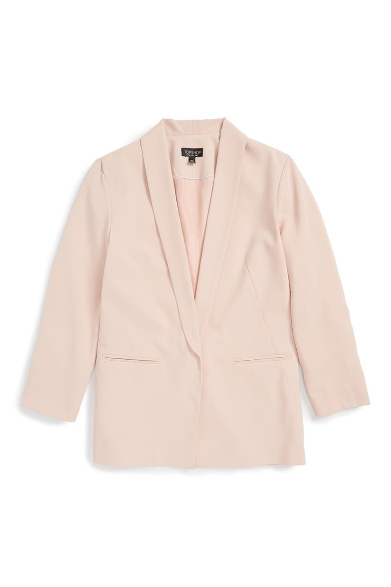 Boyfriend Blazer Jacket, Main, color, NUDE