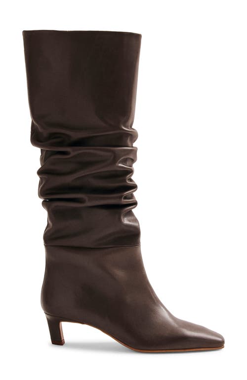 Alohas 50mm Kalila Gathered Leather Tall Boots In Brown