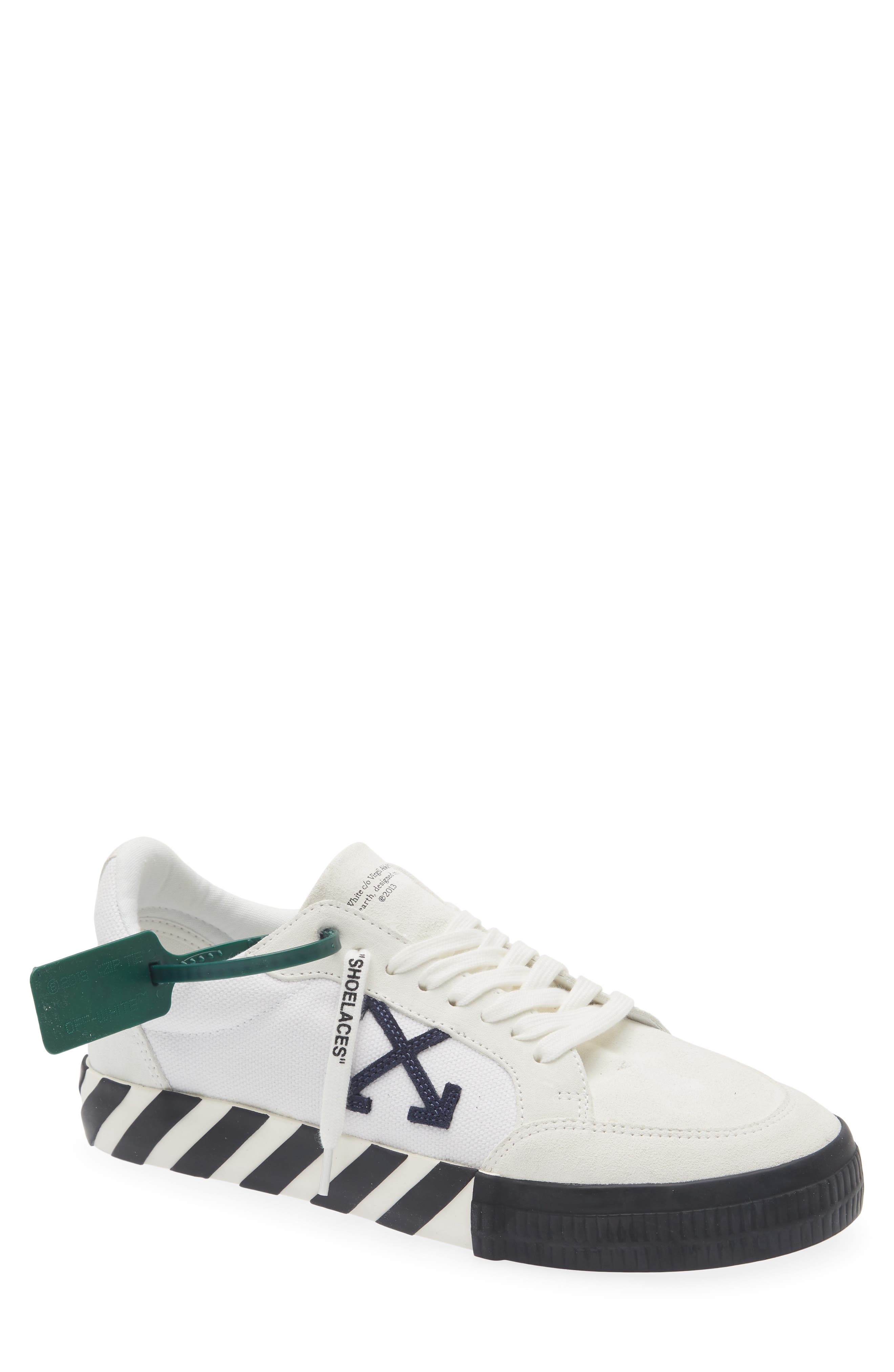 Off-White Low Top Vulcanized Sneaker, Main, color, 
