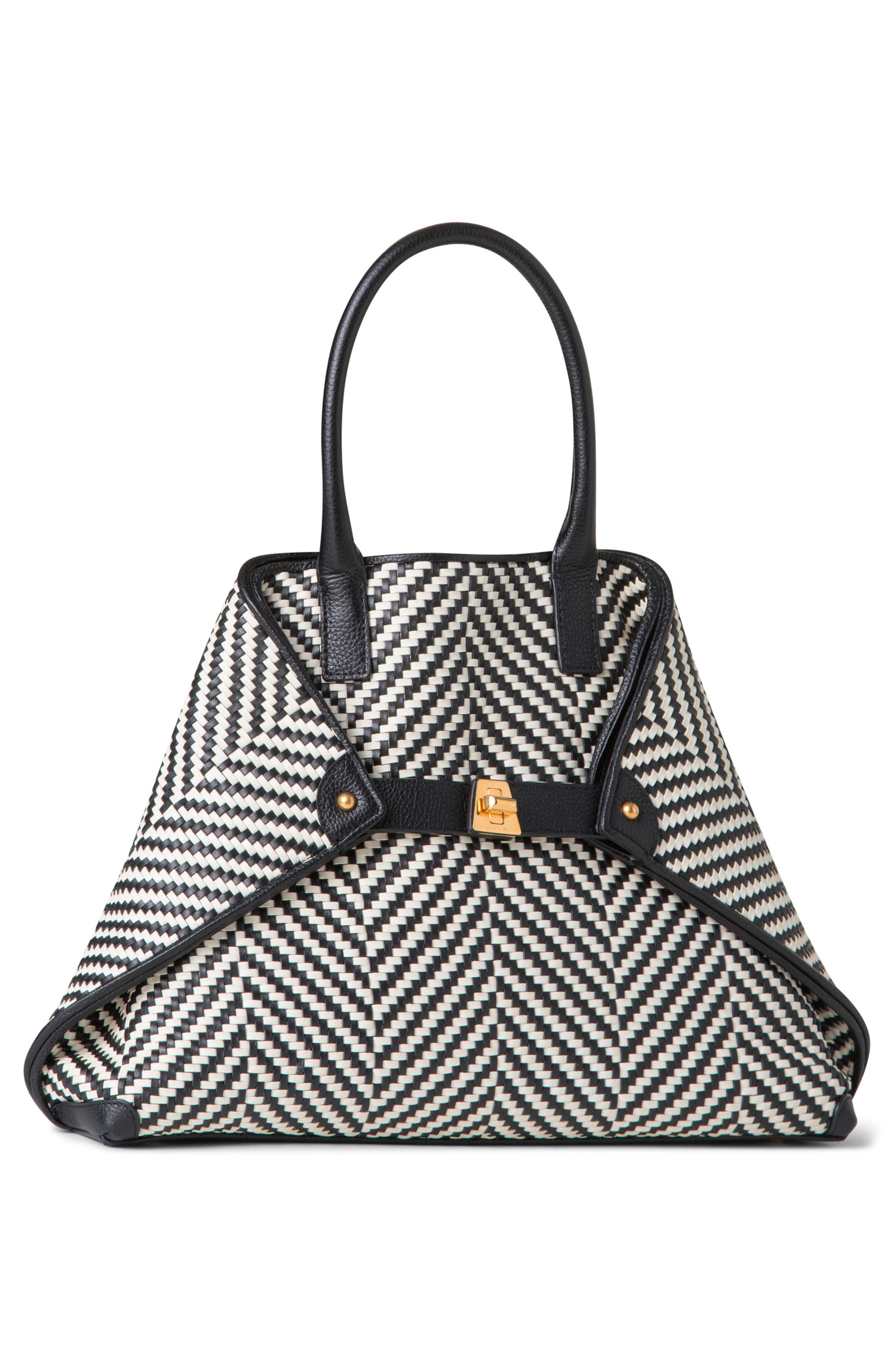 Akris Small Ai Woven Leather Shoulder Bag, Alternate, color, 